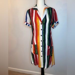Multi-Colored striped dress, Size: small